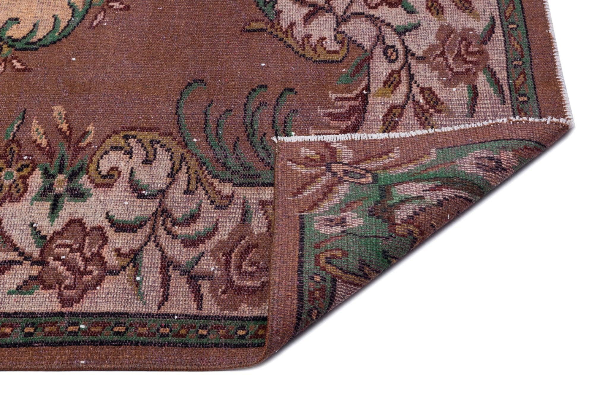 Atina 27079 Beige Vintage Wool Handmade Area Rug 6'2" x 9'5"