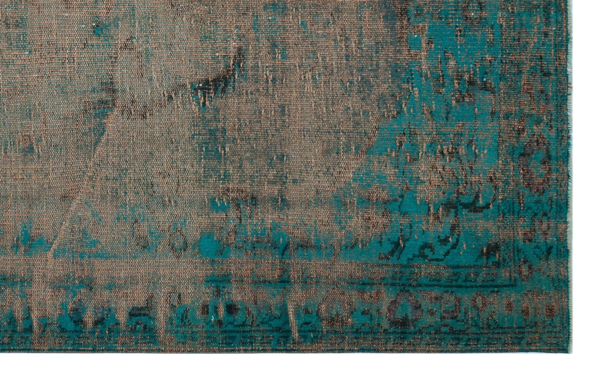 Atina 27154 Green Vintage Wool Handmade Area Rug 5'6" x 8'9"