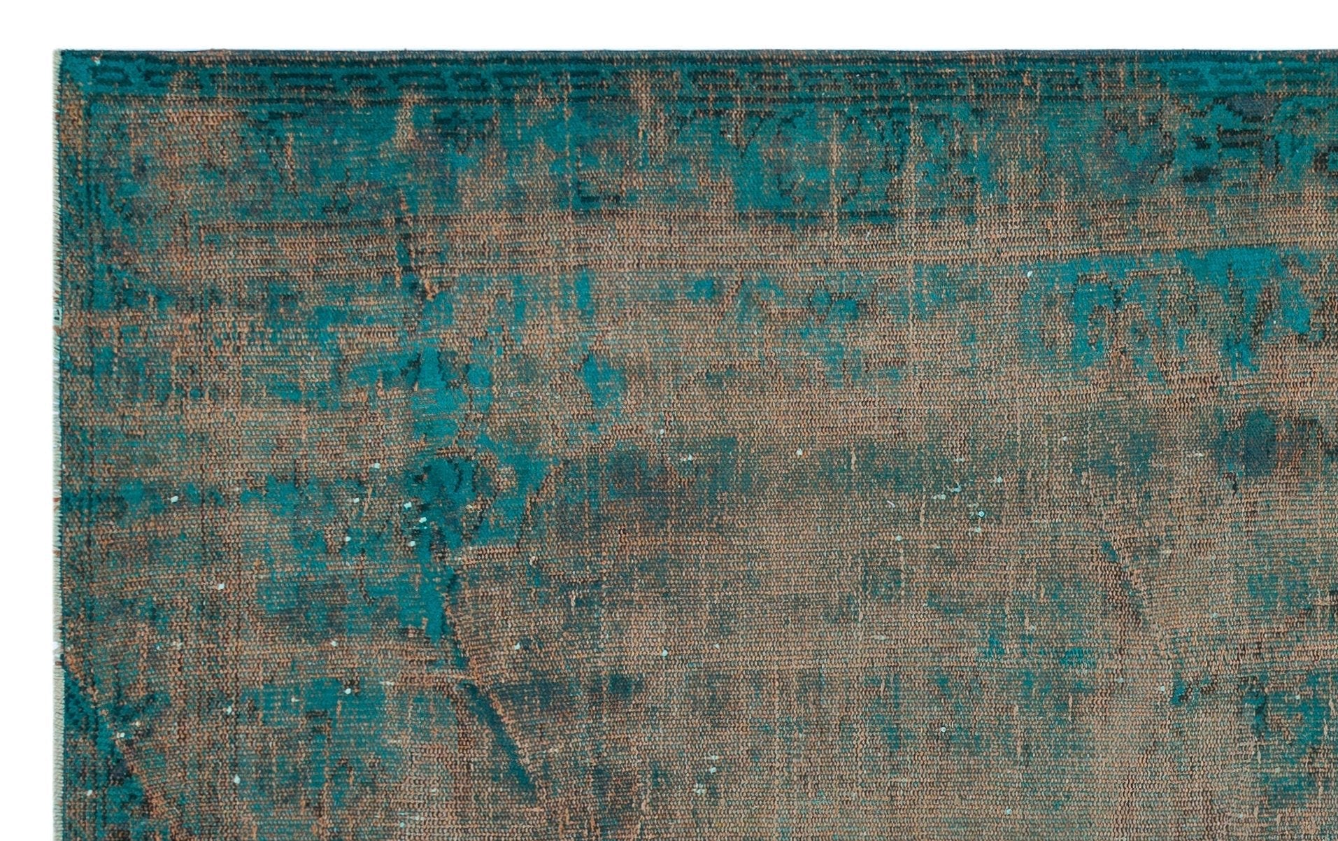 Atina 27154 Green Vintage Wool Handmade Area Rug 5'6" x 8'9"