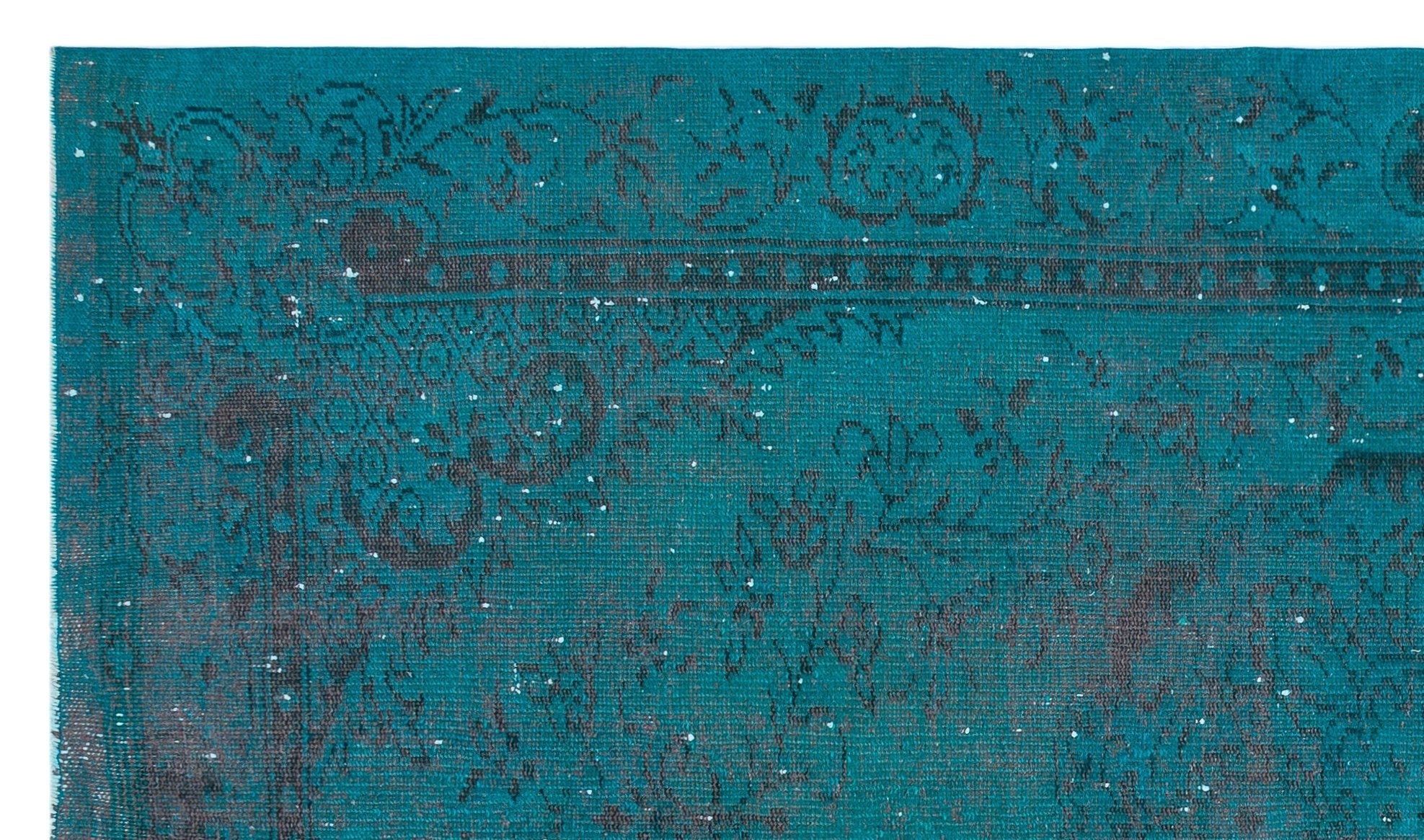Atina 27269 Turquoise Vintage Wool Handmade Area Rug 5'4" x 9'1"