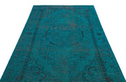 Atina 27269 Turquoise Vintage Wool Handmade Area Rug 5'4" x 9'1"