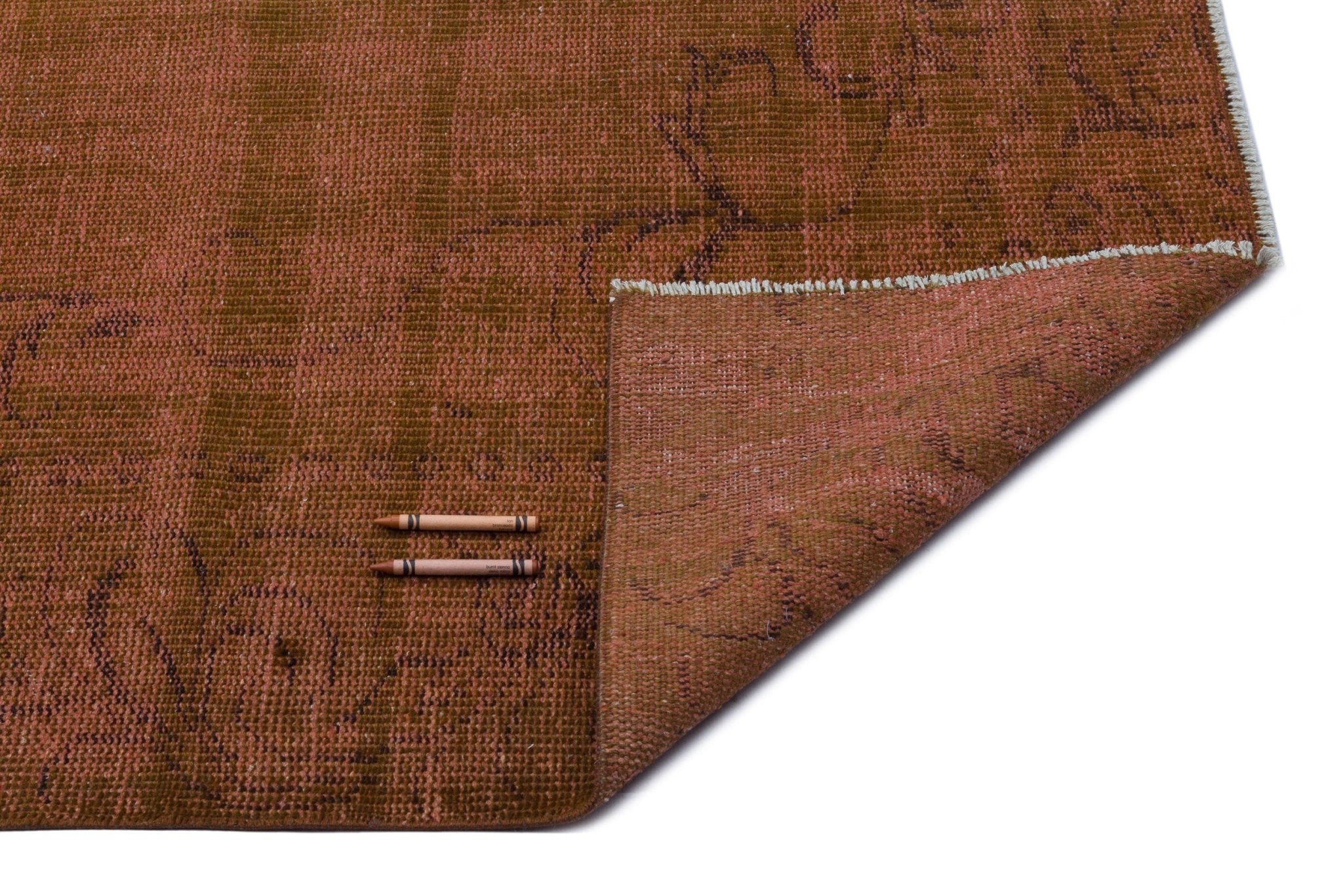 Atina 27304 Brown Vintage Wool Handmade Area Rug 5'11" x 9'1"