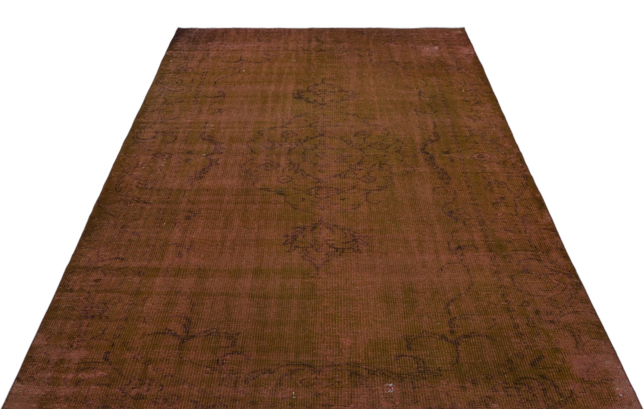 Atina 27304 Brown Vintage Wool Handmade Area Rug 5'11" x 9'1"