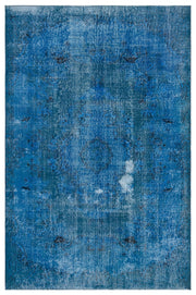 Atina 27329 Blue Vintage Wool Handmade Area Rug 5'8" x 8'7"