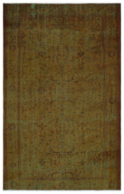 Atina 27416 Brown Vintage Wool Handmade Area Rug 5'9" x 9'1"