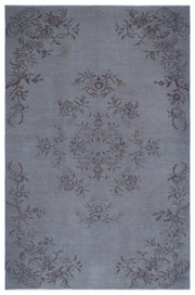 Atina 27445 Grey Vintage Wool Handmade Area Rug 5'5" x 8'7"