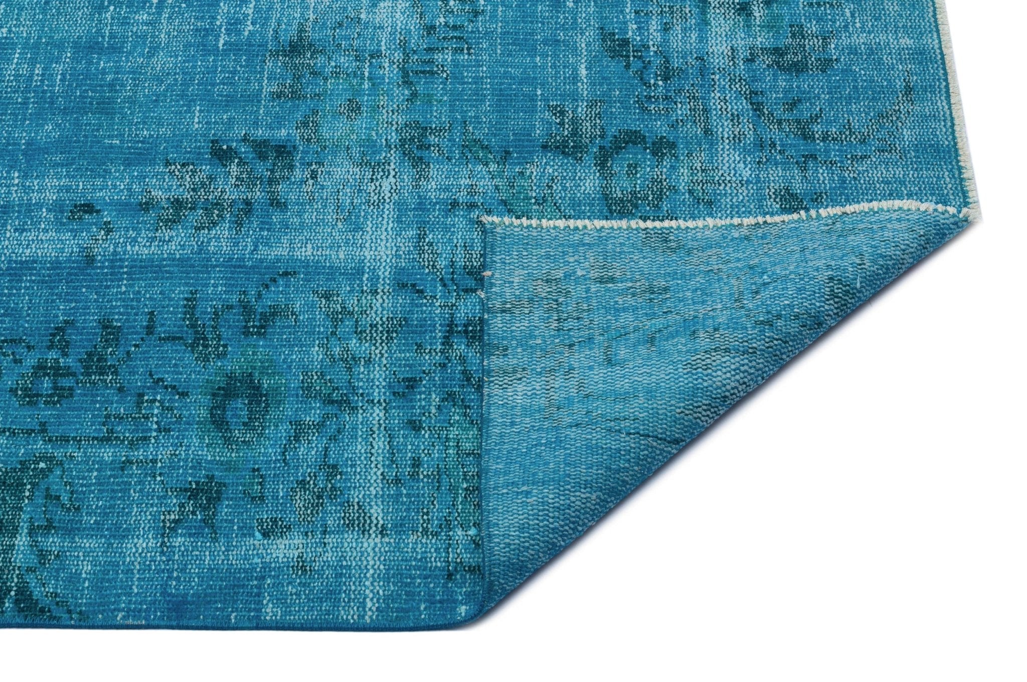 Atina 27581 Turquoise Vintage Wool Handmade Area Rug 5'11" x 9'5"