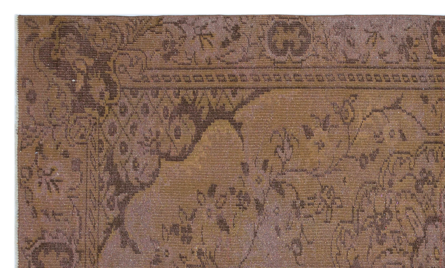 Atina 27593 Brown Vintage Wool Handmade Area Rug 5'1" x 8'7"