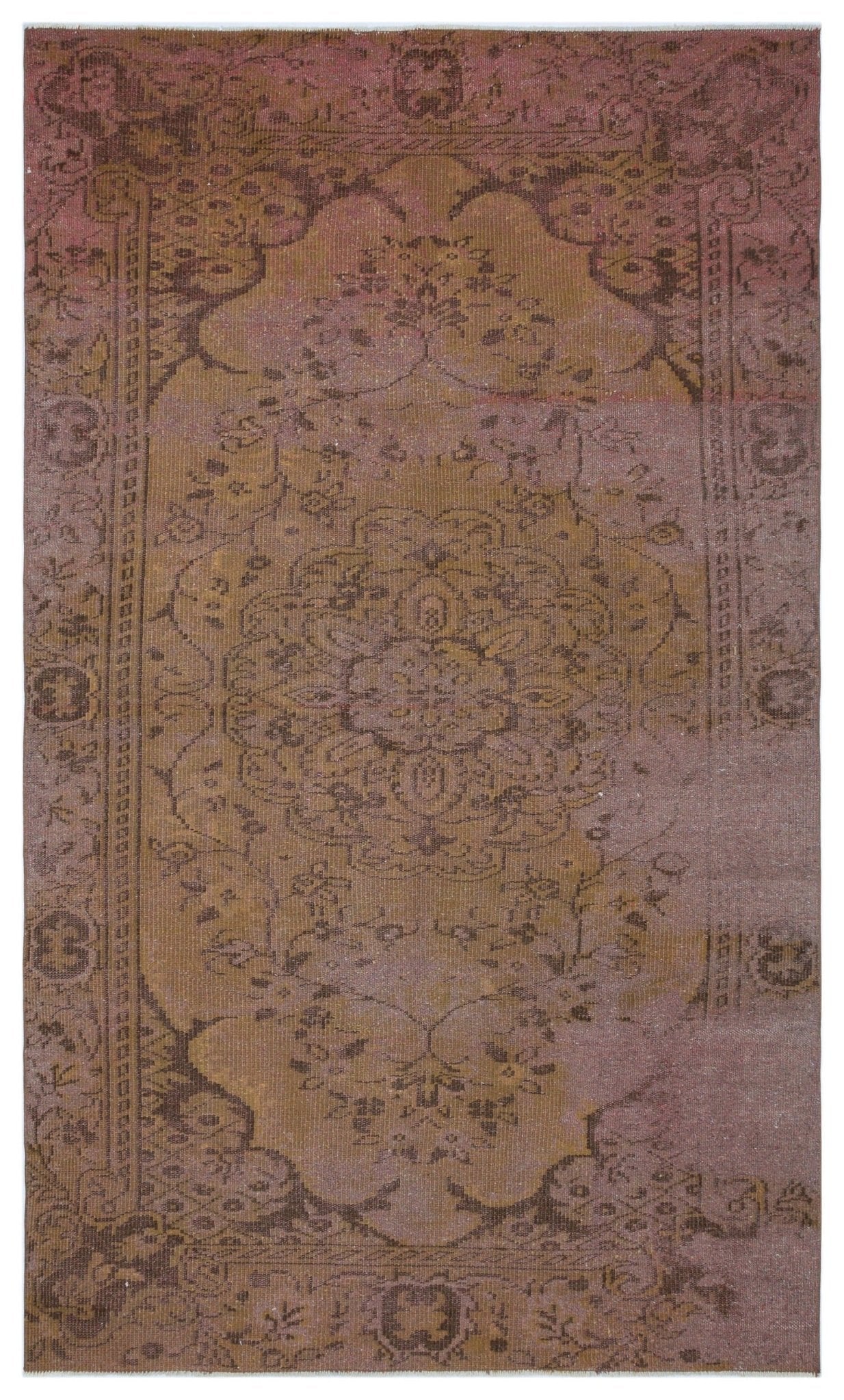 Atina 27593 Brown Vintage Wool Handmade Area Rug 5'1" x 8'7"