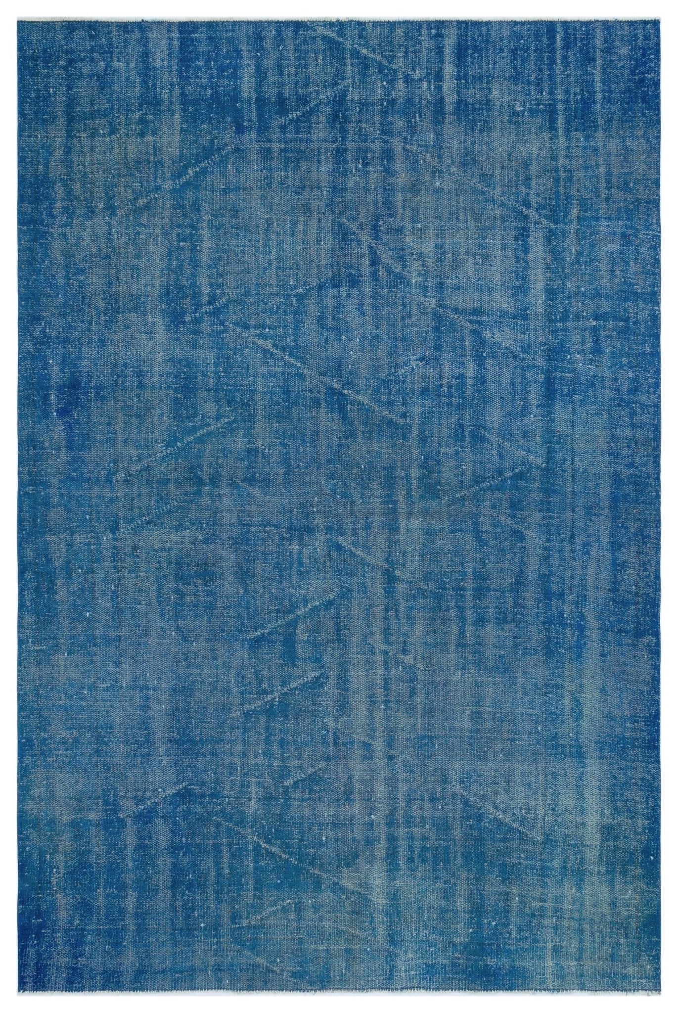Atina 27678 Blue Vintage Wool Handmade Area Rug 5'7" x 8'4"