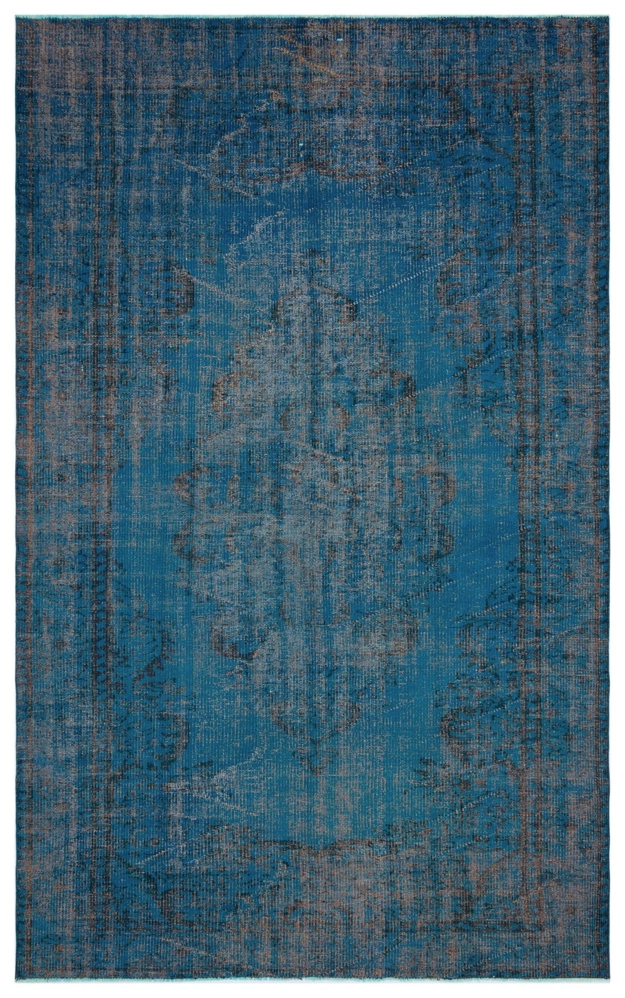 Atina 27740 Turquoise Vintage Wool Handmade Area Rug 5'11" x 9'5"