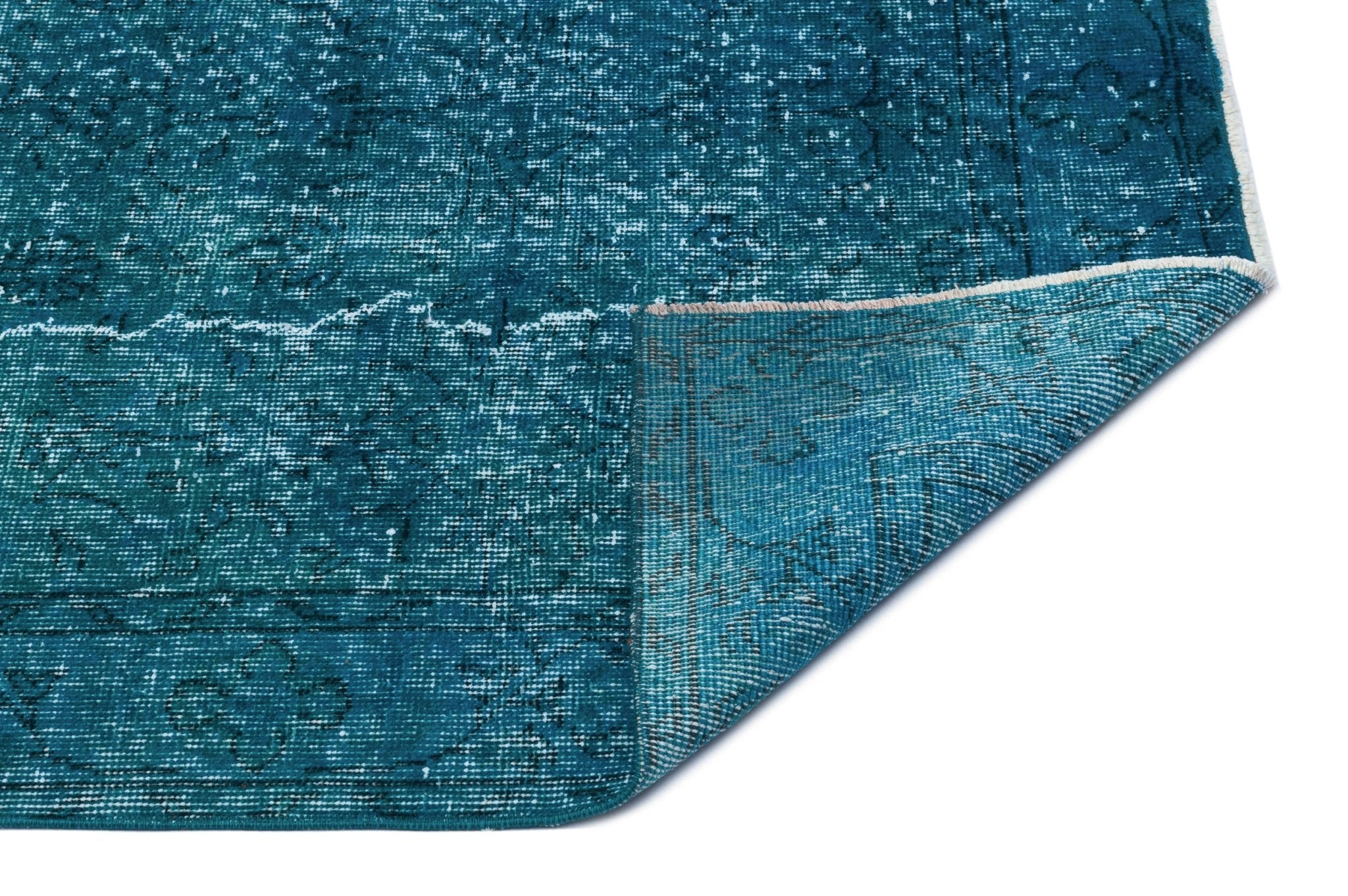 Atina 27771 Turquoise Vintage Wool Handmade Area Rug 3'9" x 6'11"