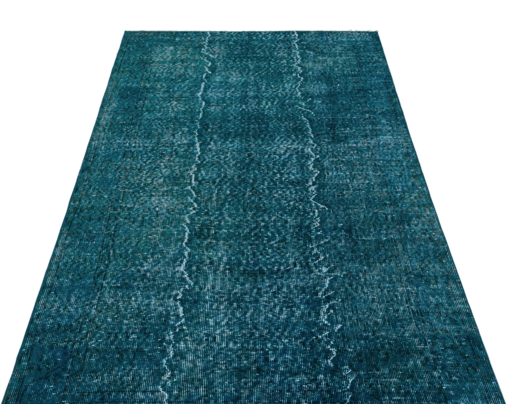 Atina 27771 Turquoise Vintage Wool Handmade Area Rug 3'9" x 6'11"