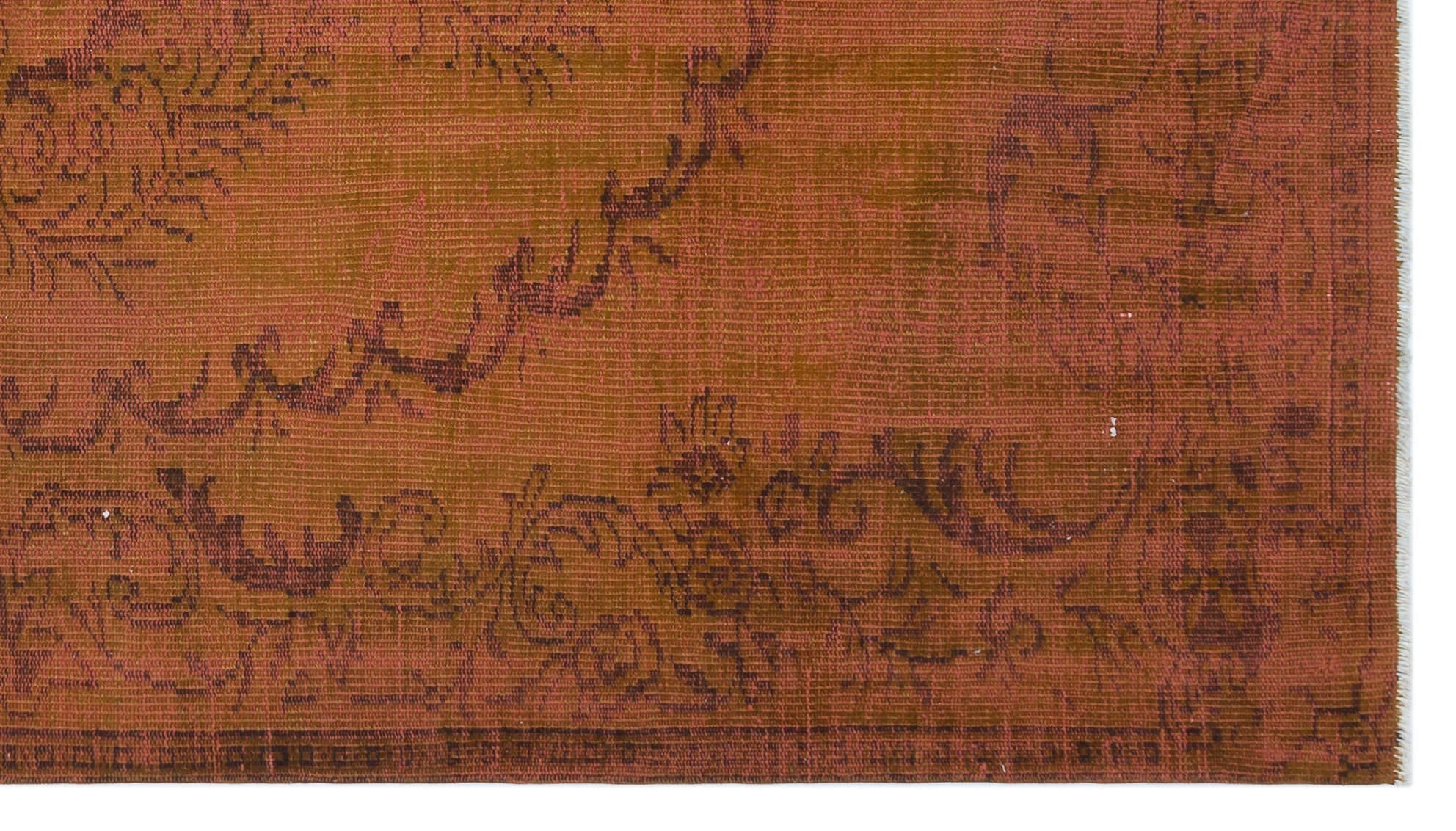 Atina 27790 Brown Vintage Wool Handmade Area Rug 5'2" x 9'3"
