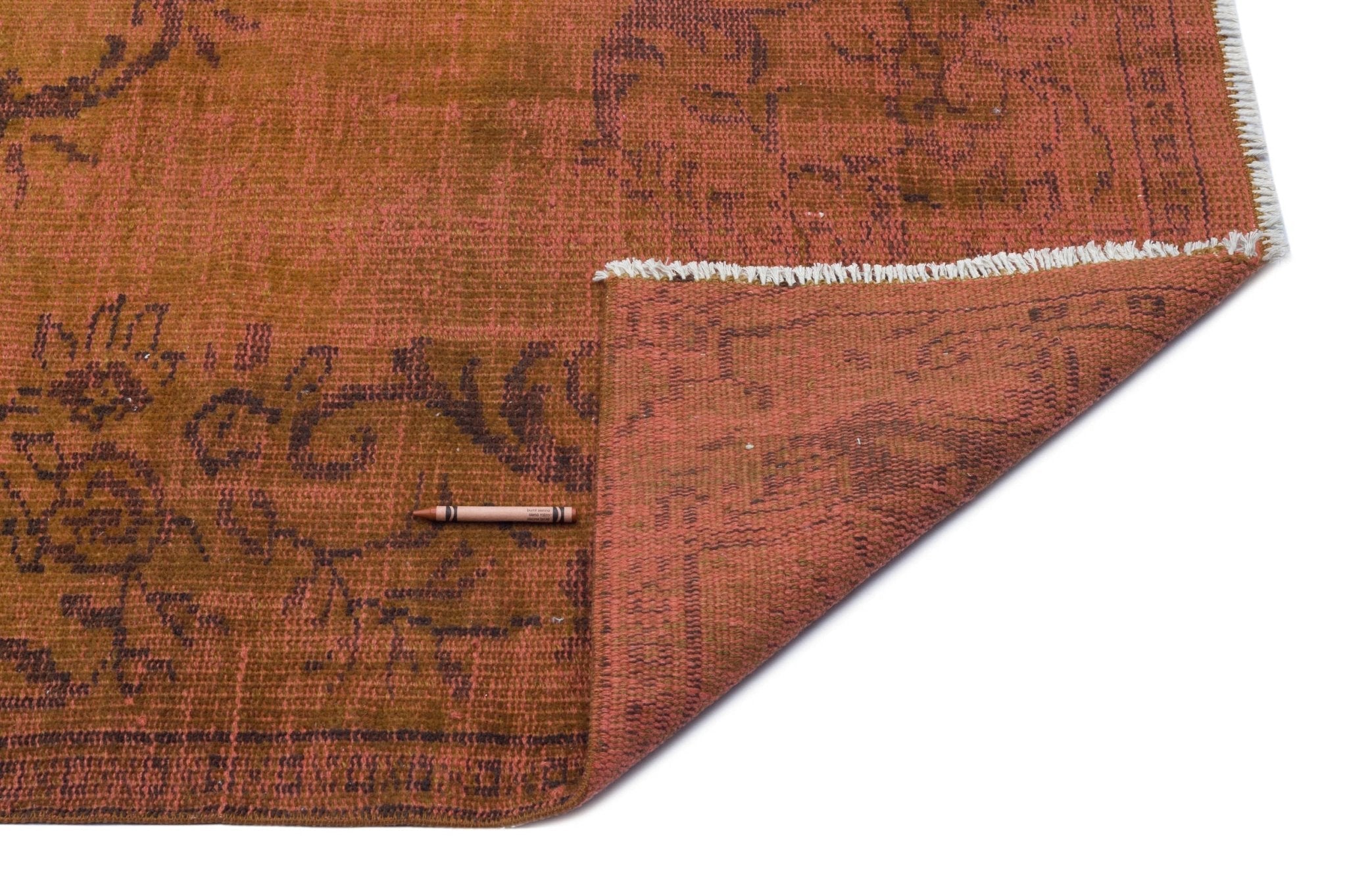 Atina 27790 Brown Vintage Wool Handmade Area Rug 5'2" x 9'3"