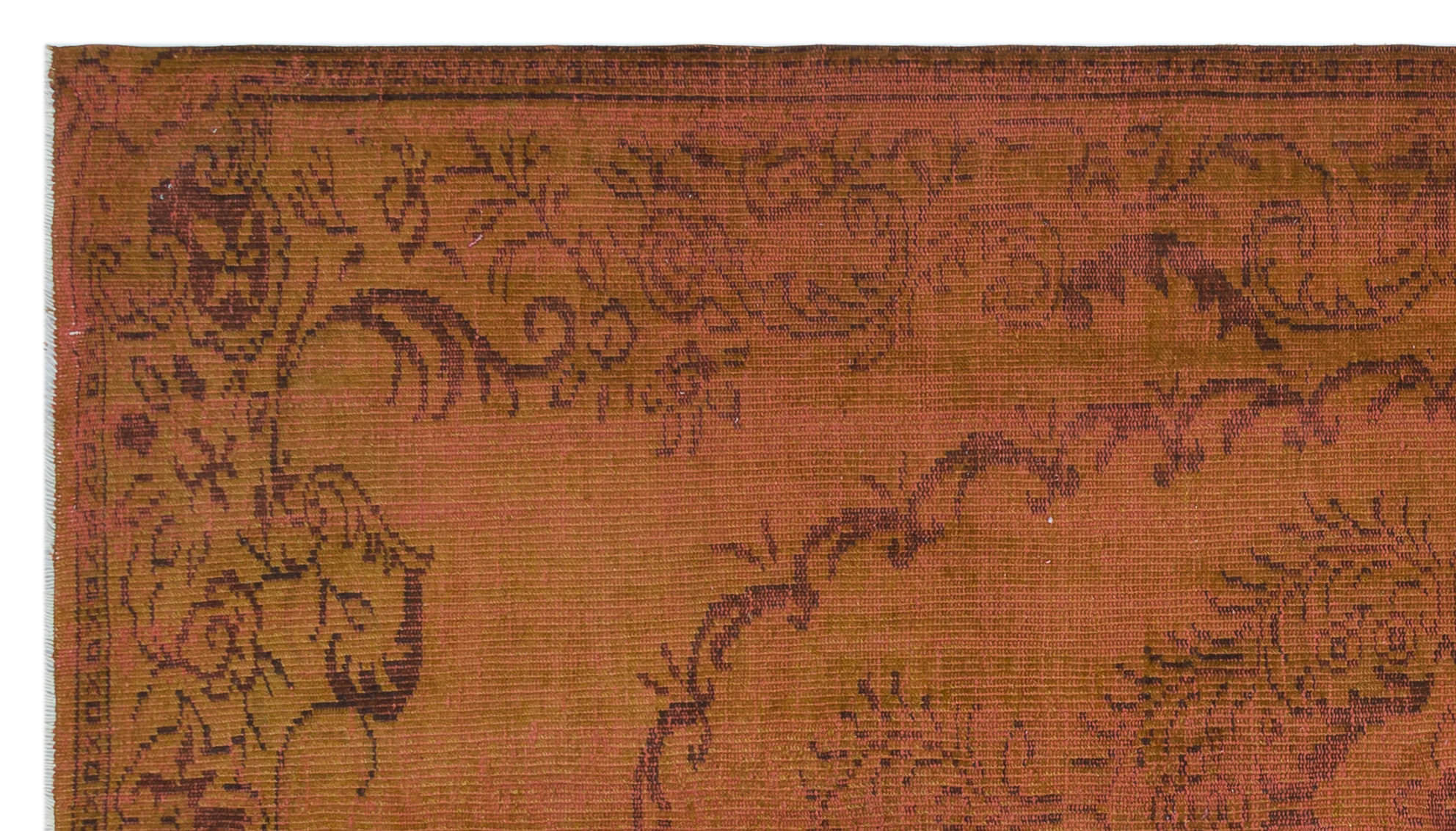 Atina 27790 Brown Vintage Wool Handmade Area Rug 5'2" x 9'3"