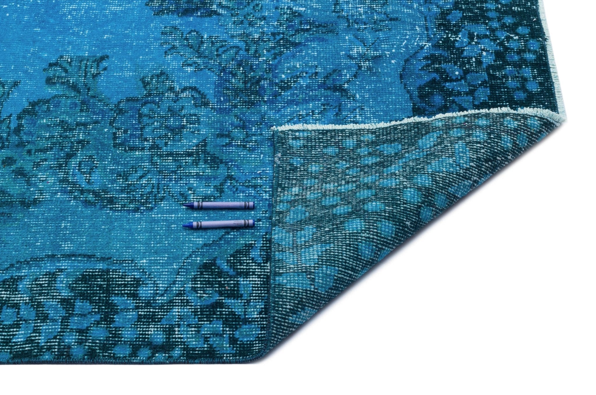 Atina 27810 Blue Vintage Wool Handmade Area Rug 5'10" x 10'1"