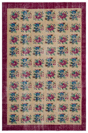 Atina 27870 Cream Vintage Wool Handmade Area Rug 5'9" x 10'0"