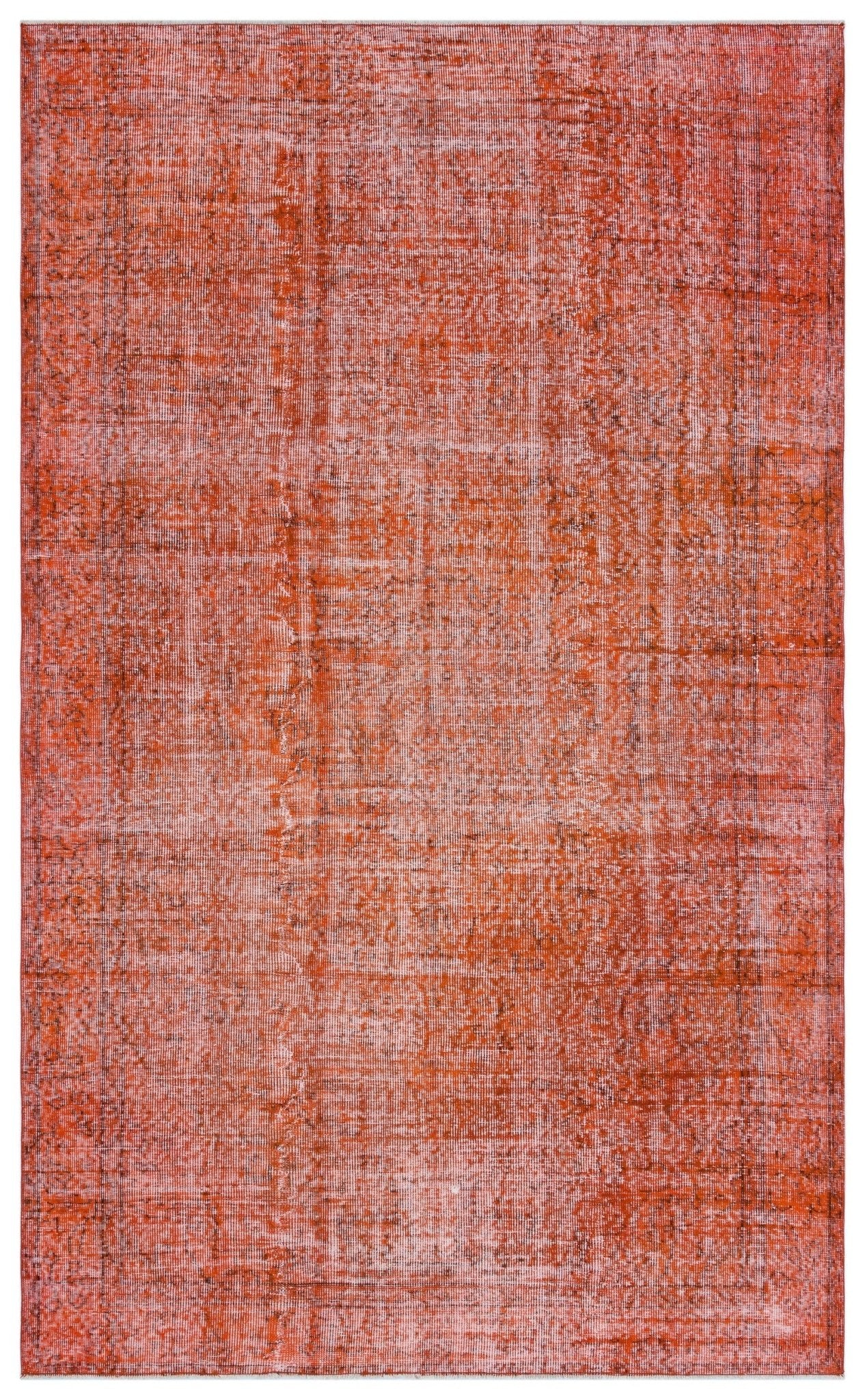 Atina 27948 Orange Vintage Wool Handmade Area Rug 5'6" x 8'11"