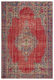 Atina 27962 Red Vintage Wool Handmade Area Rug 5'9" x 8'6"