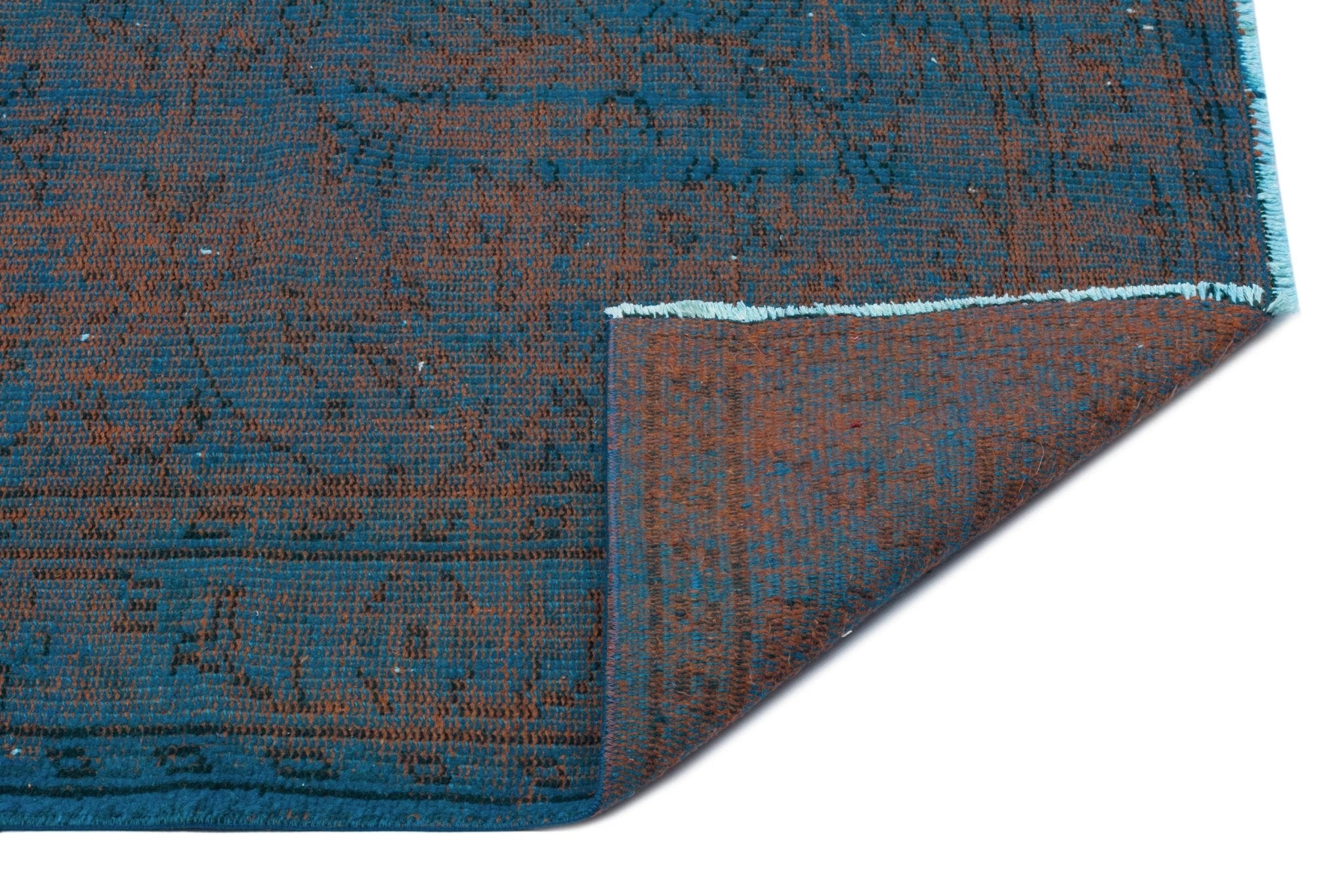 Atina 28234 Blue Vintage Wool Handmade Area Rug 5'4" x 8'6"