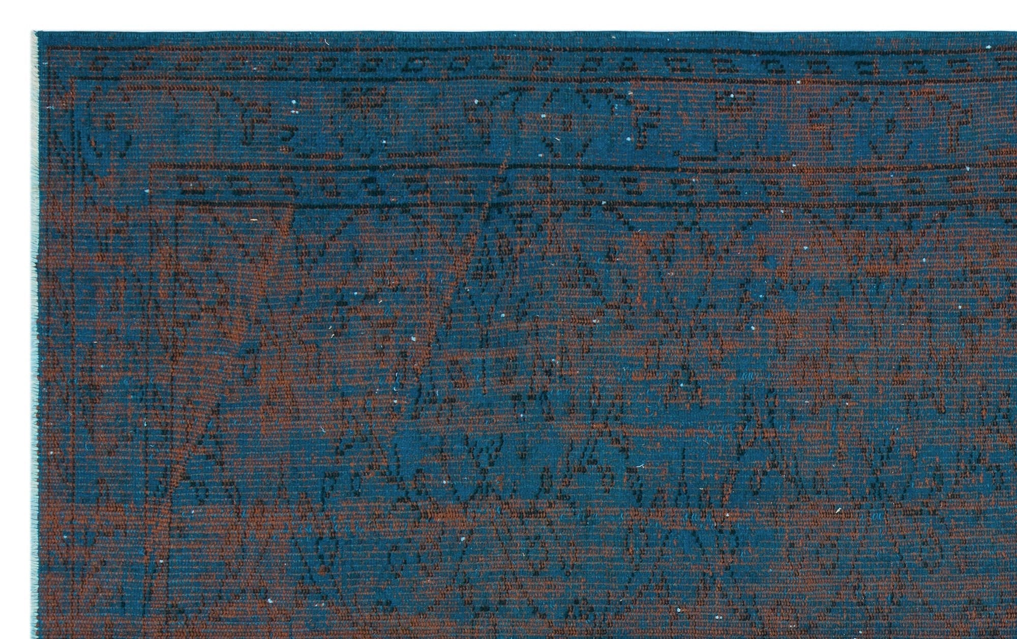 Atina 28234 Blue Vintage Wool Handmade Area Rug 5'4" x 8'6"