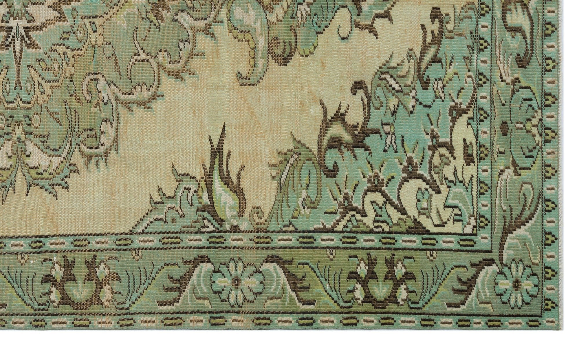 Atina 28259 Cream Vintage Wool Handmade Area Rug 5'9" x 9'6"