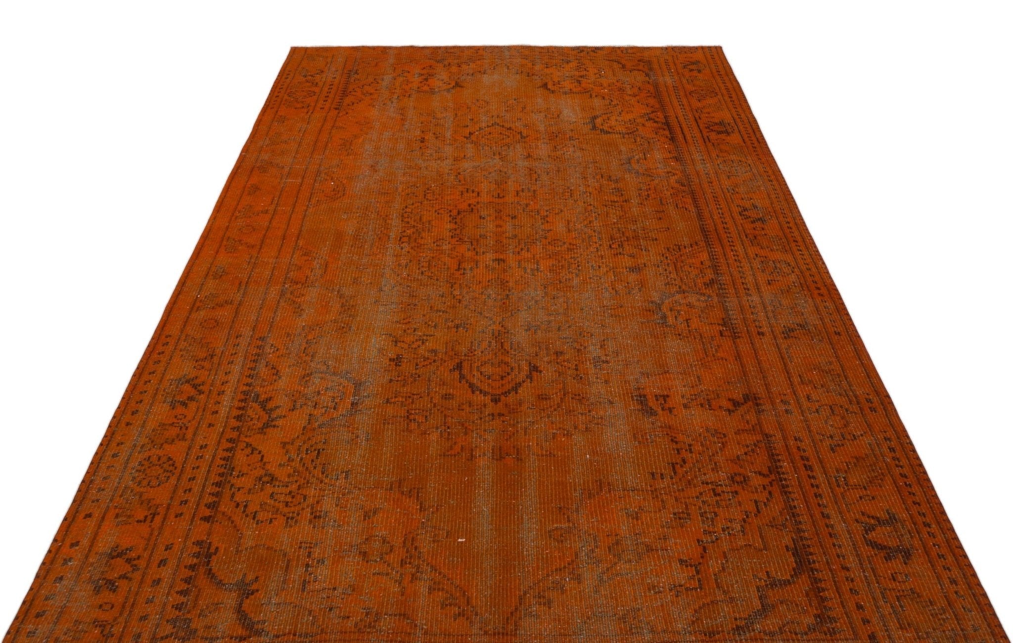 Atina 28302 Brown Vintage Wool Handmade Area Rug 5'8" x 9'2"