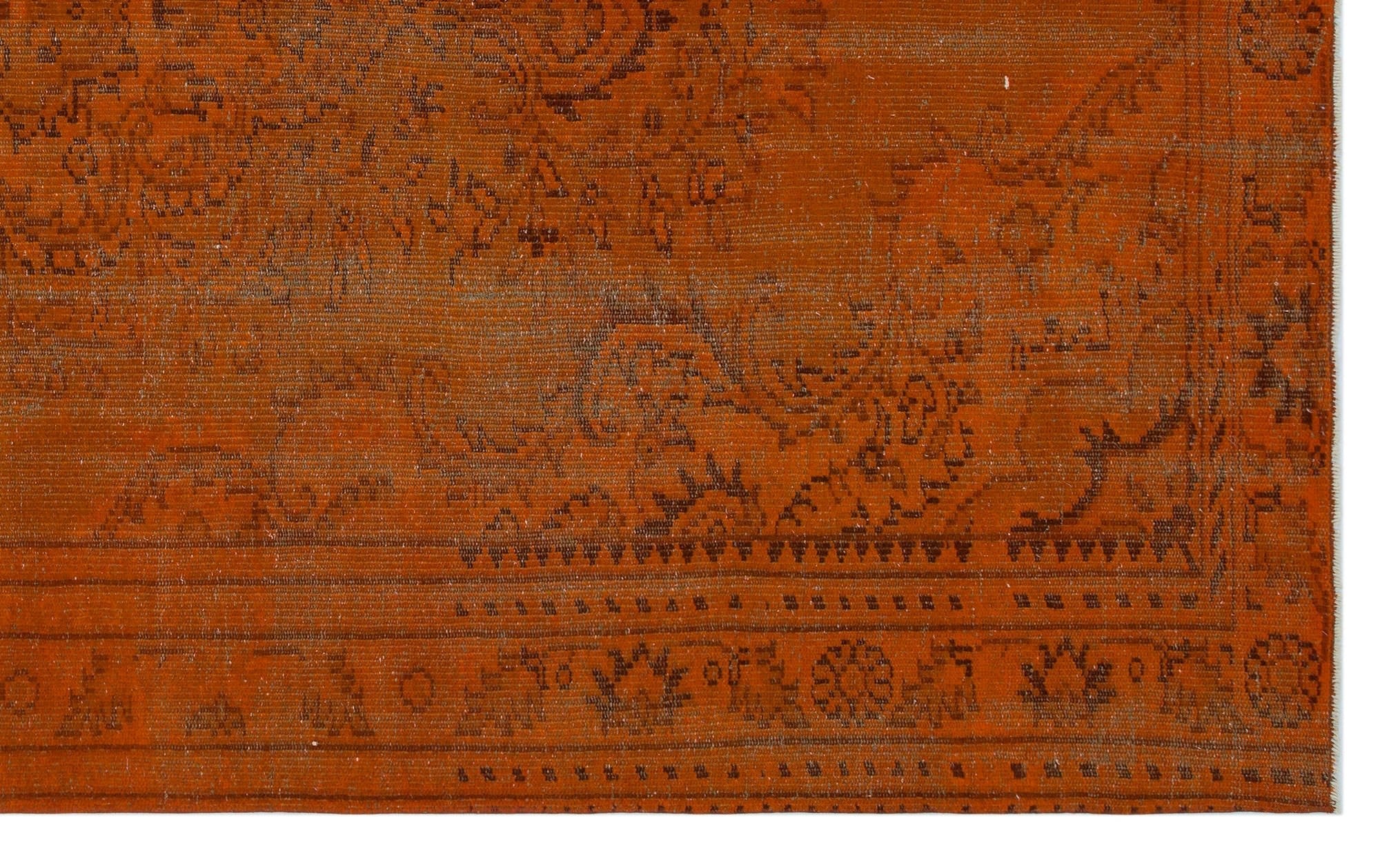 Atina 28302 Brown Vintage Wool Handmade Area Rug 5'8" x 9'2"