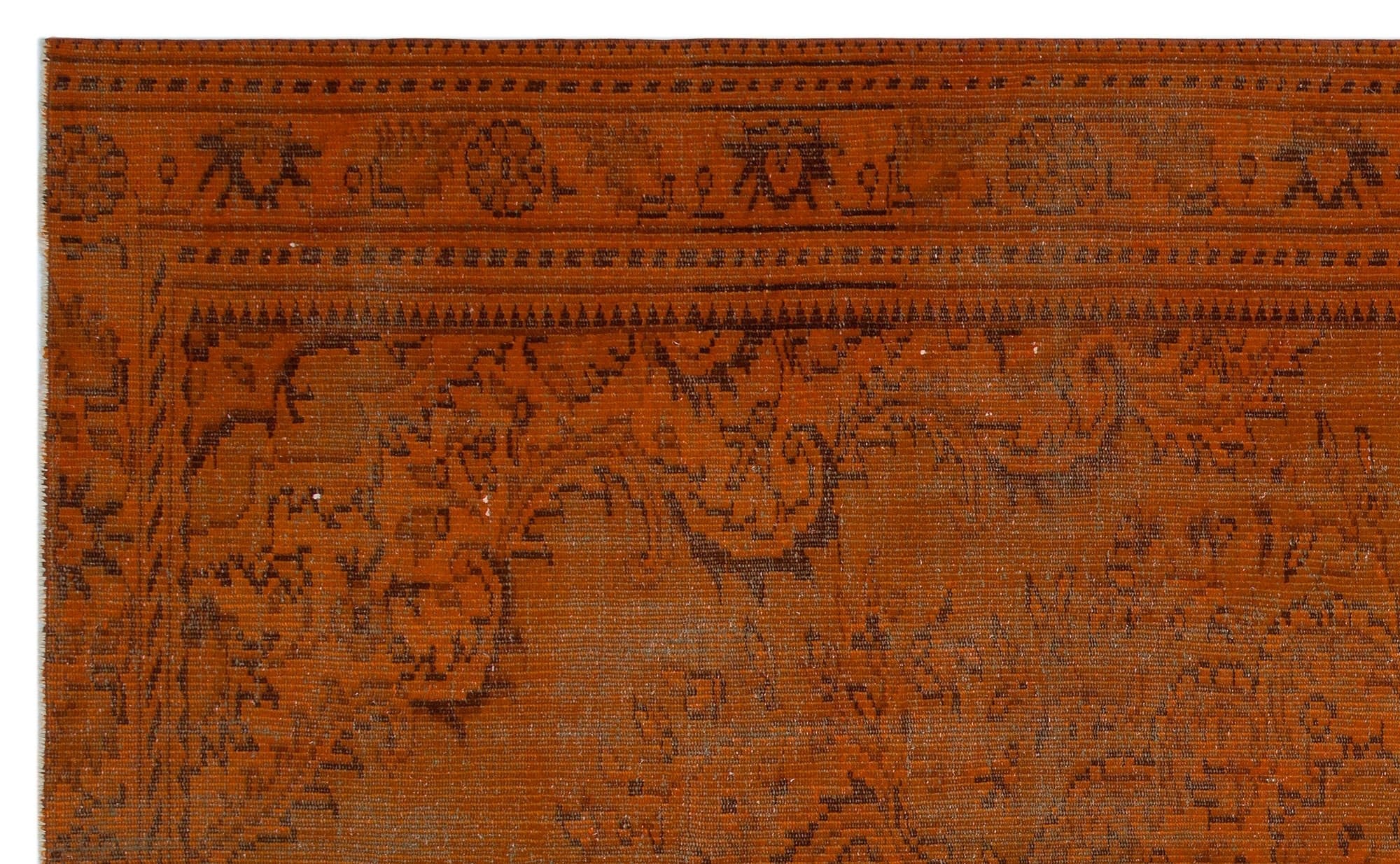 Atina 28302 Brown Vintage Wool Handmade Area Rug 5'8" x 9'2"
