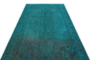 Atina 28340 Turquoise Vintage Wool Handmade Area Rug 5'4" x 8'8"