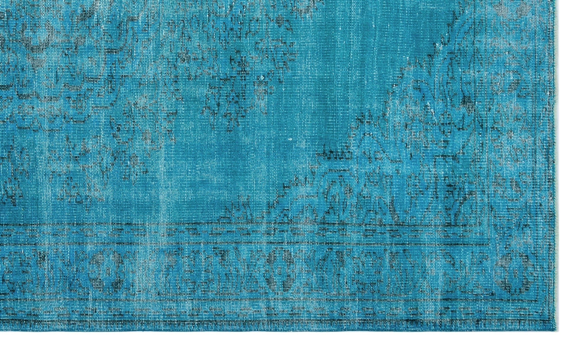 Atina 28509 Turquoise Vintage Wool Handmade Area Rug 6'1" x 10'3"