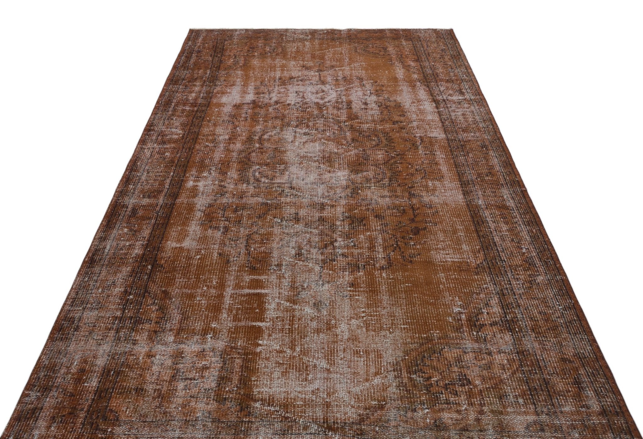 Atina 28543 Brown Vintage Wool Handmade Area Rug 5'2" x 9'3"