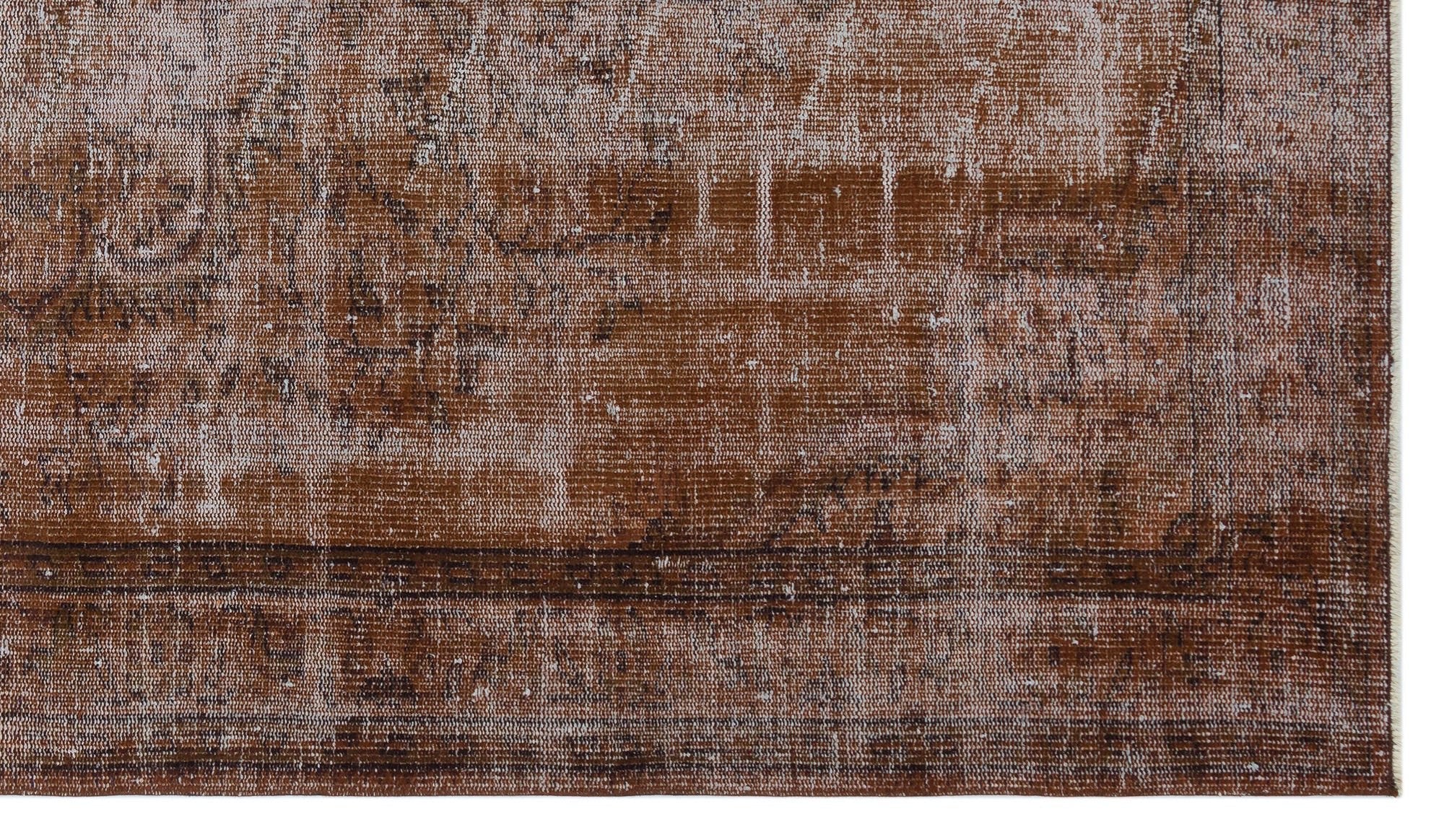 Atina 28543 Brown Vintage Wool Handmade Area Rug 5'2" x 9'3"