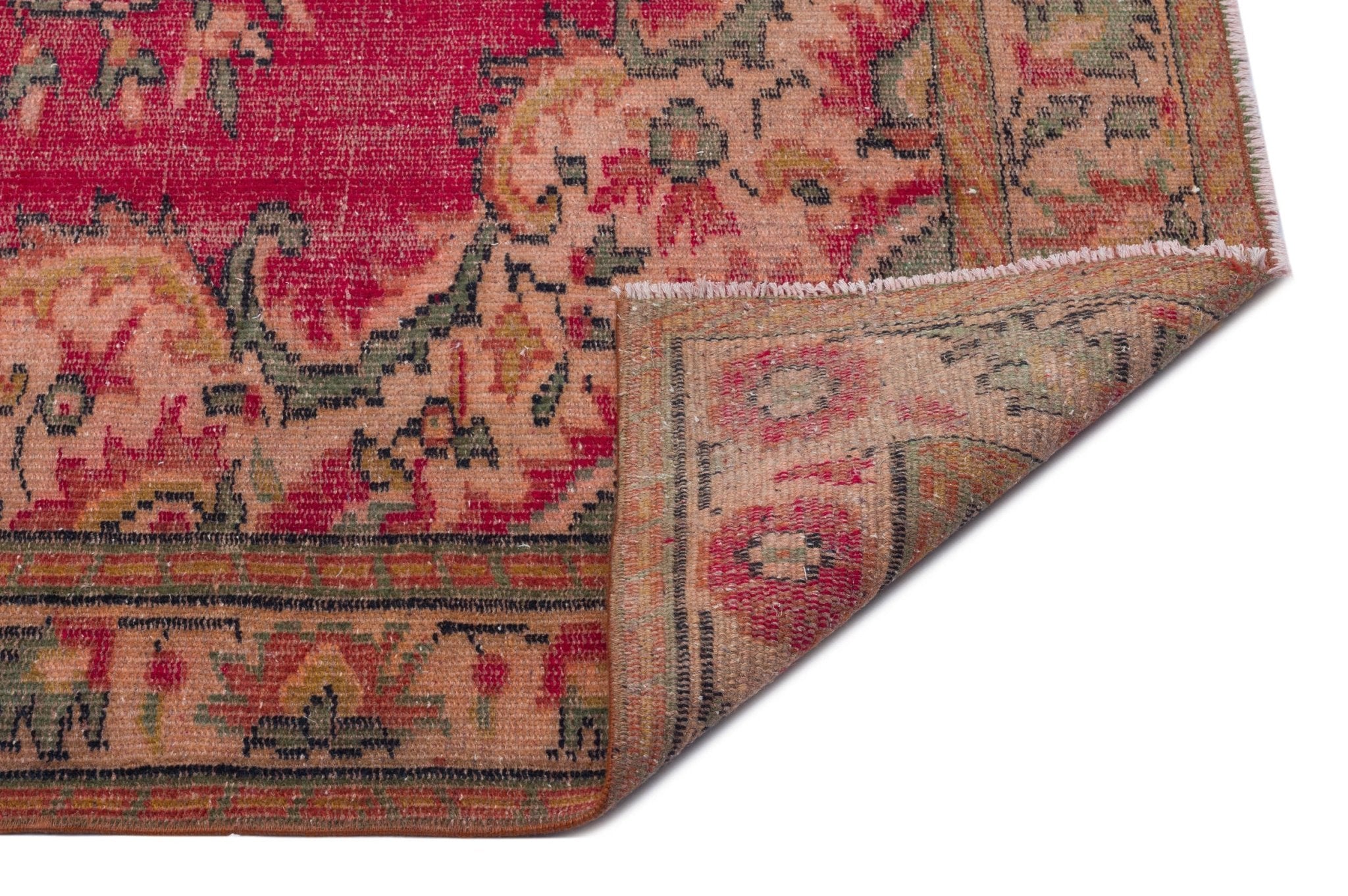 Atina 28564 Red Vintage Wool Handmade Area Rug 5'7" x 8'11"