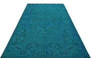 Atina 28581 Turquoise Vintage Wool Handmade Area Rug 5'8" x 9'2"