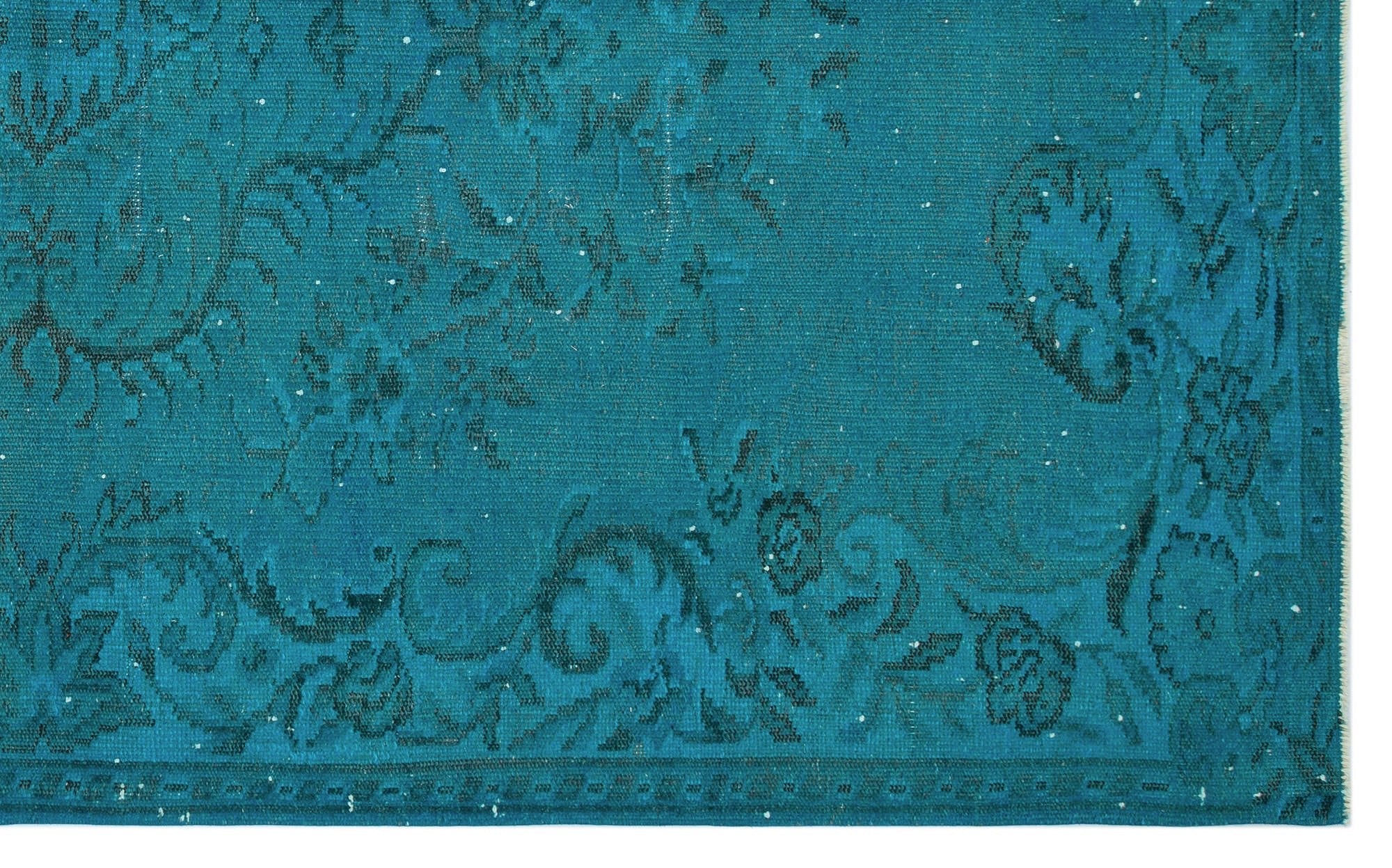 Atina 28581 Turquoise Vintage Wool Handmade Area Rug 5'8" x 9'2"