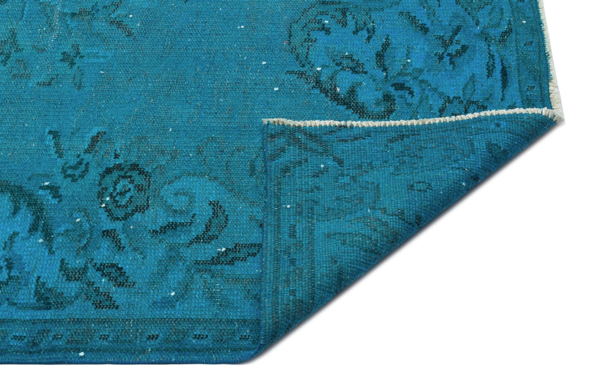 Atina 28581 Turquoise Vintage Wool Handmade Area Rug 5'8" x 9'2"