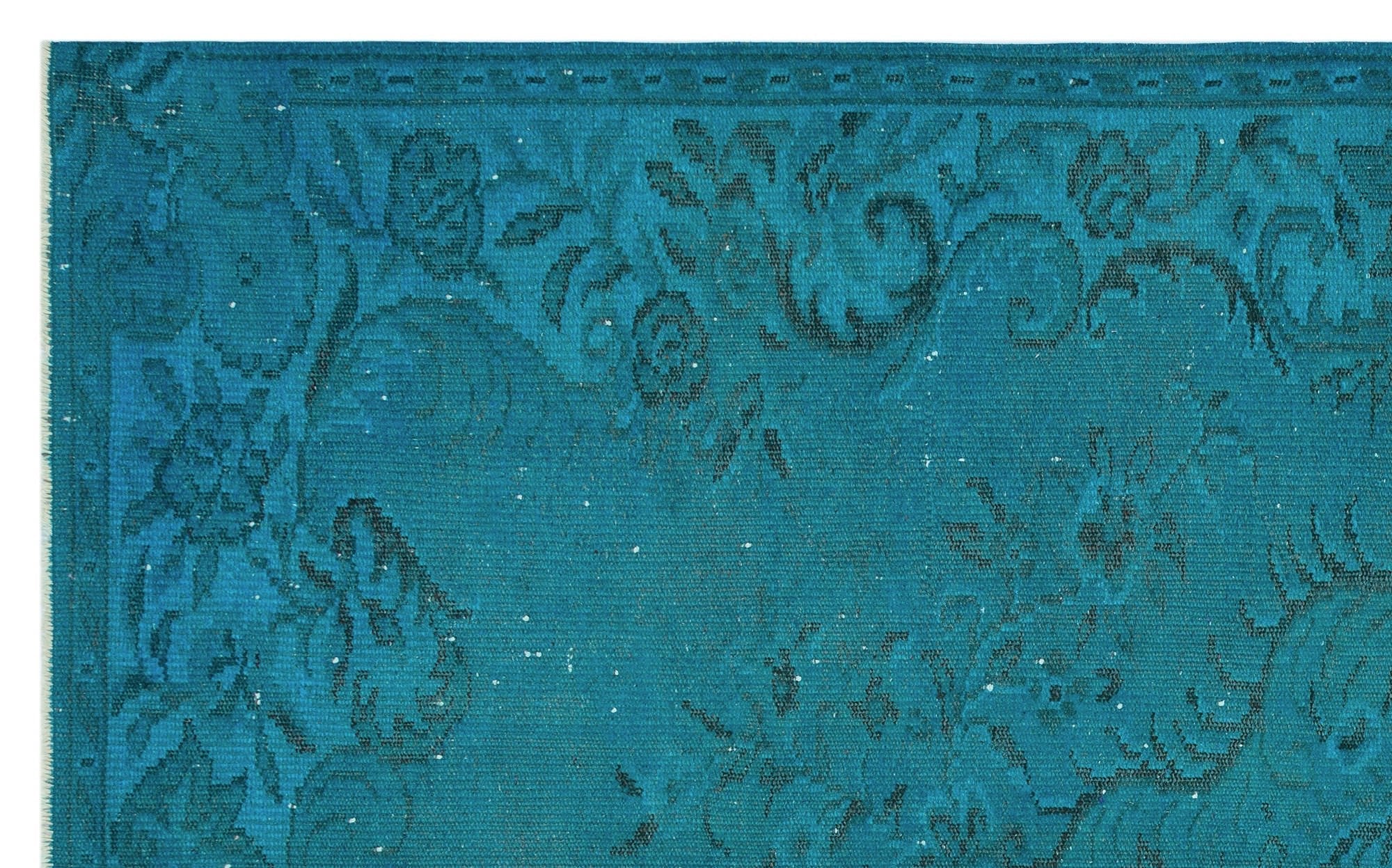Atina 28581 Turquoise Vintage Wool Handmade Area Rug 5'8" x 9'2"
