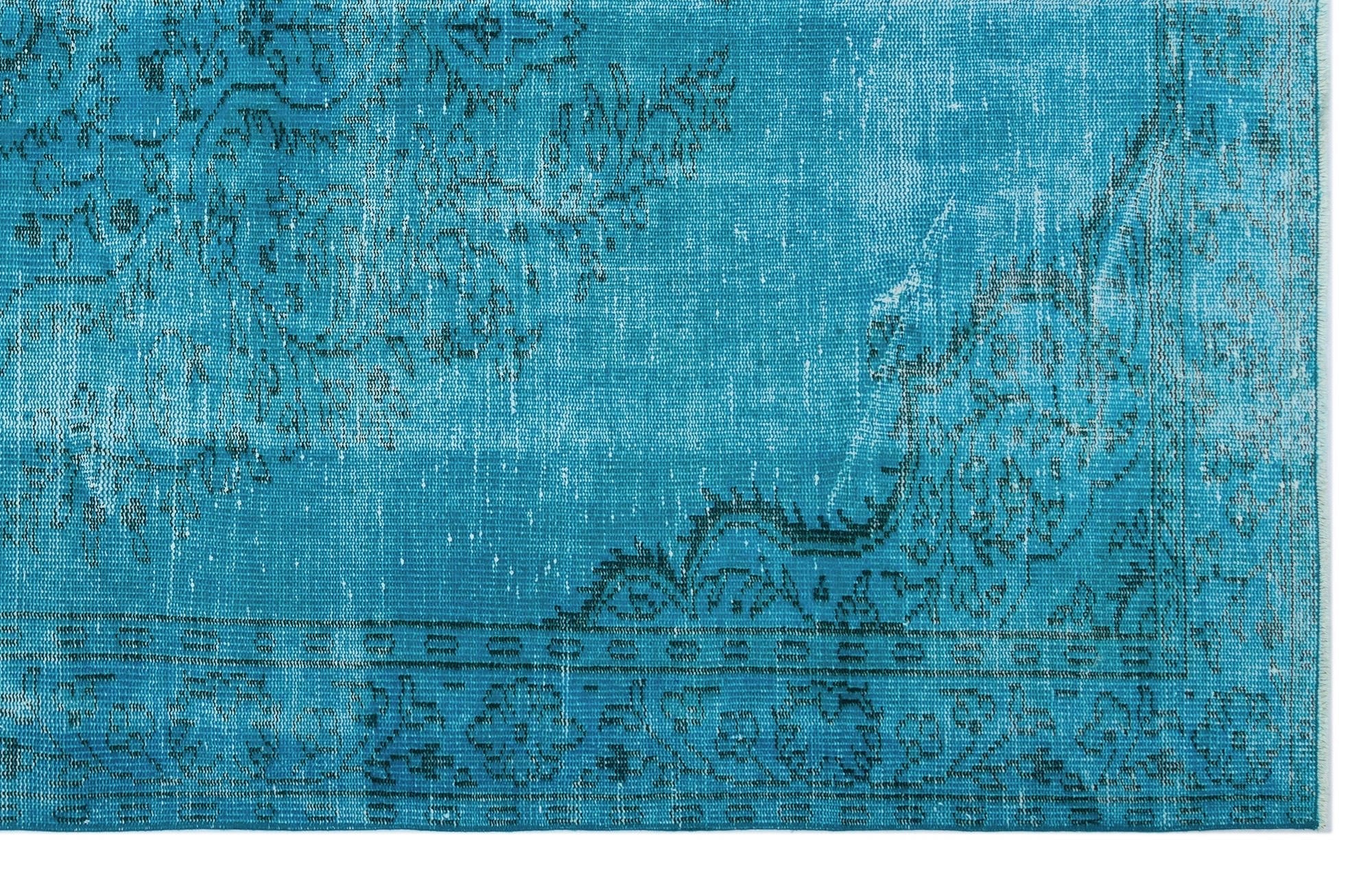 Atina 28592 Turquoise Vintage Wool Handmade Area Rug 5'10" x 9'2"