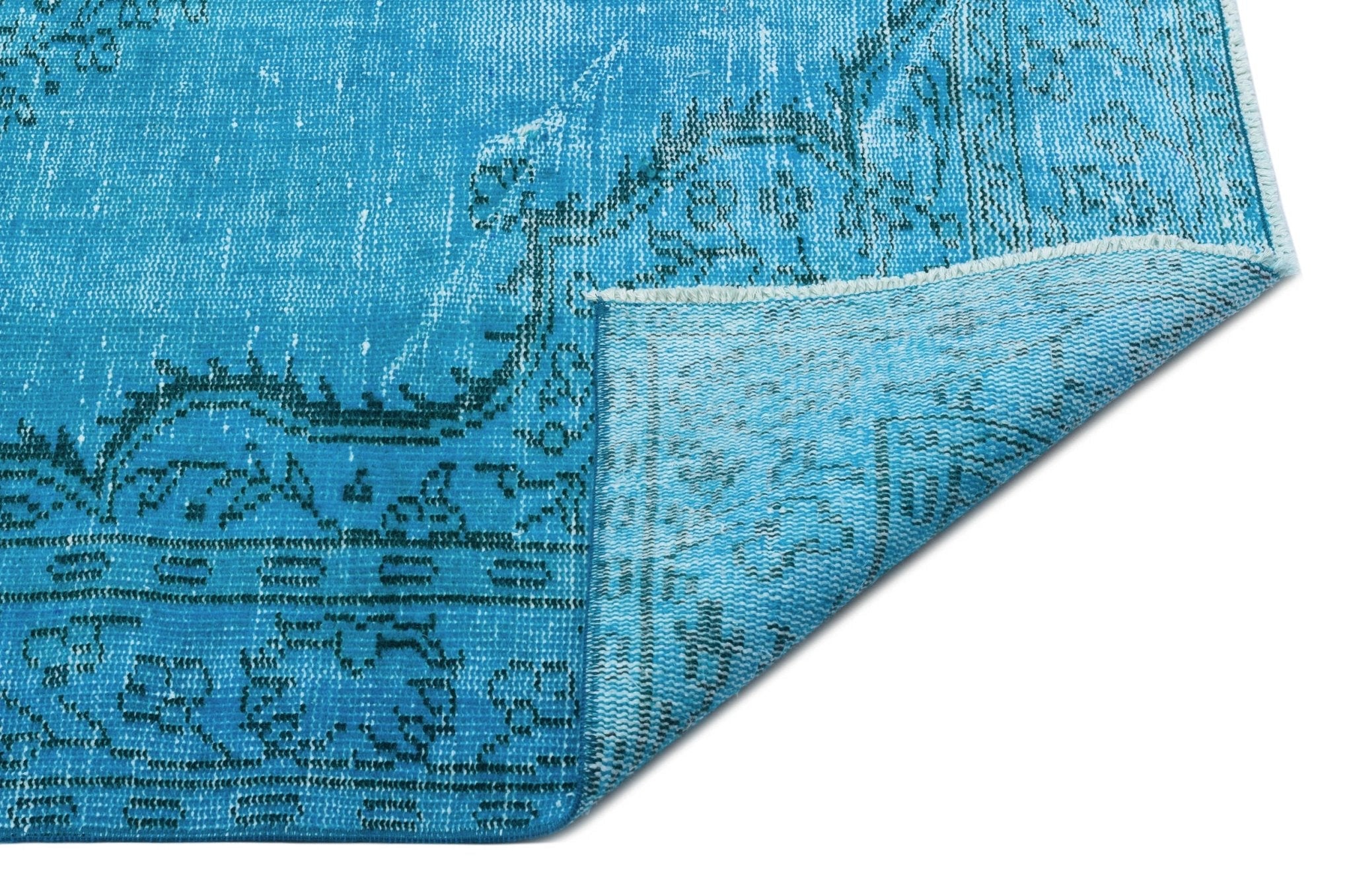 Atina 28592 Turquoise Vintage Wool Handmade Area Rug 5'10" x 9'2"