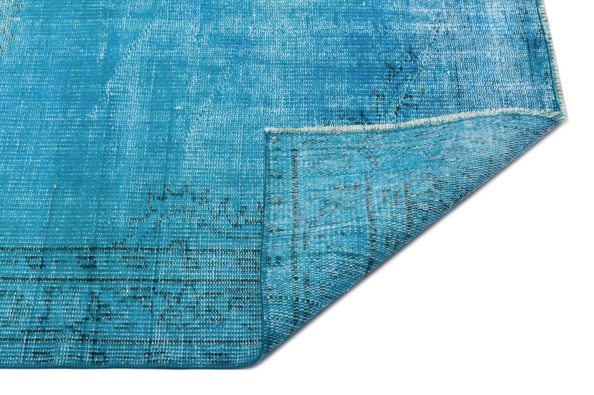 Atina 28599 Turquoise Vintage Wool Handmade Area Rug 4'10" x 8'0"