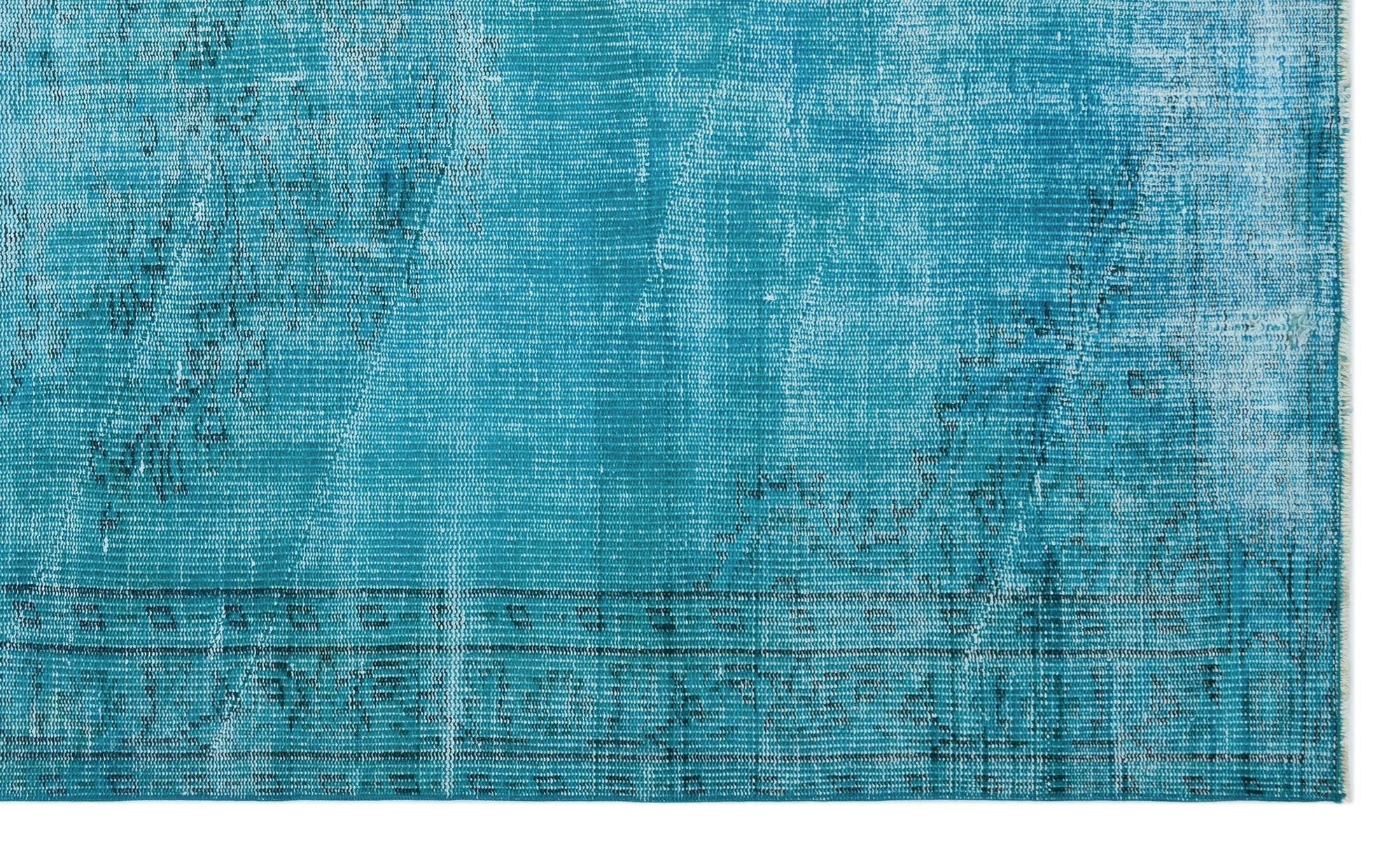 Atina 28599 Turquoise Vintage Wool Handmade Area Rug 4'10" x 8'0"