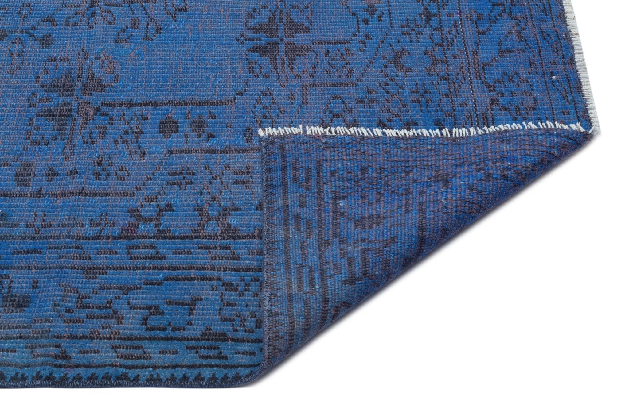 Atina 28649 Blue Vintage Wool Handmade Area Rug 5'6" x 8'10"