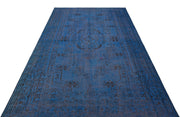 Atina 28649 Blue Vintage Wool Handmade Area Rug 5'6" x 8'10"
