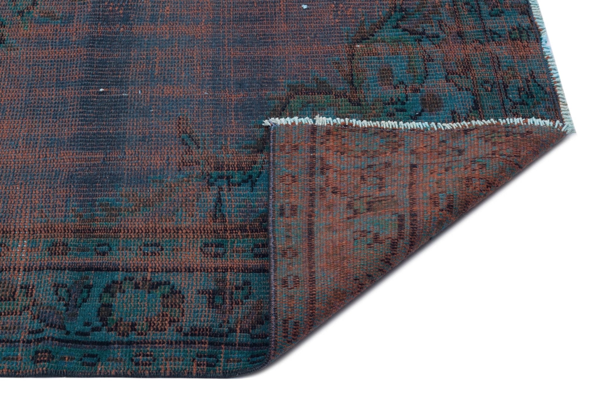 Atina 28697 Burgundy Vintage Wool Handmade Area Rug 5'2" x 8'2"