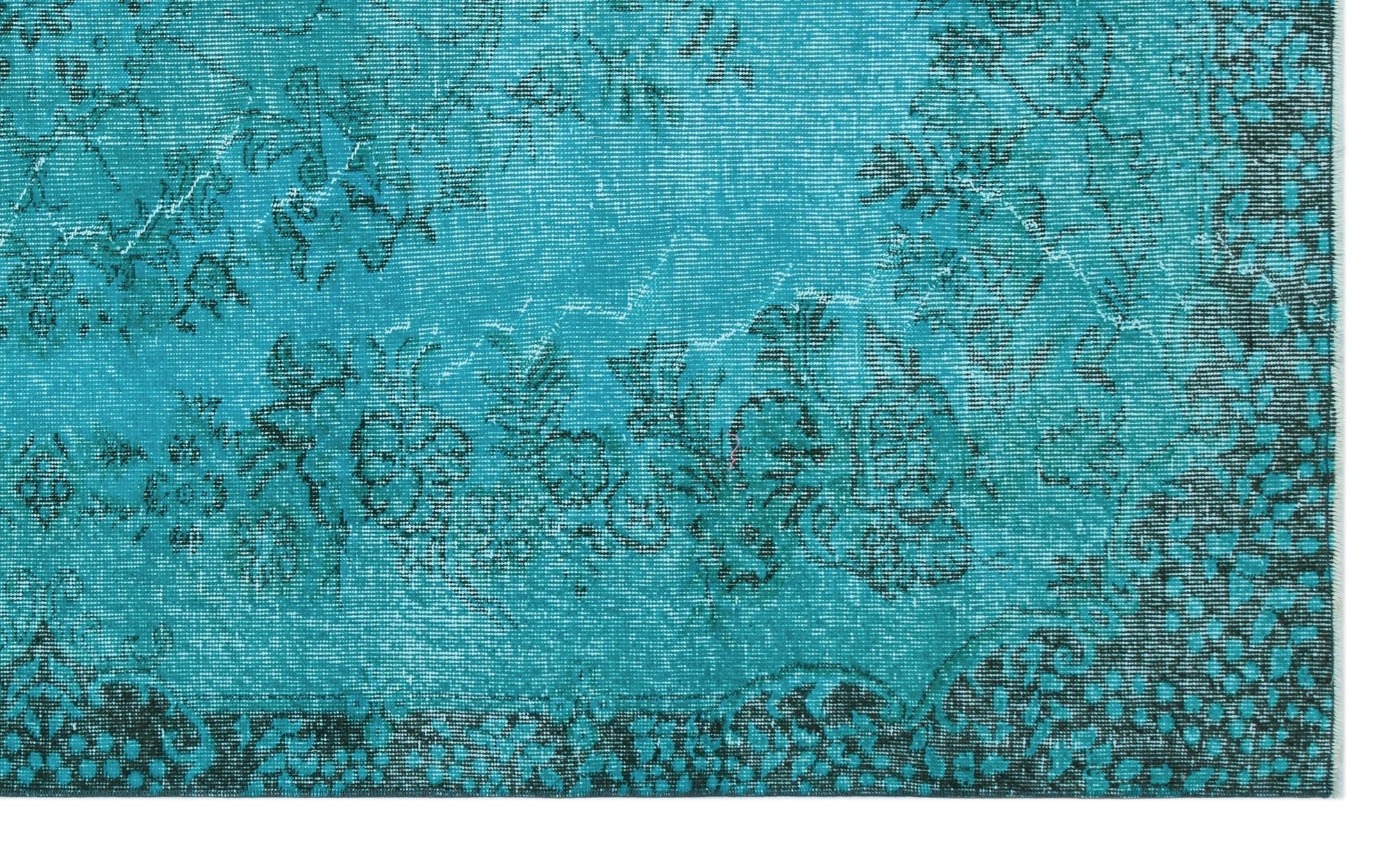 Atina 28787 Turquoise Vintage Wool Handmade Area Rug 5'2" x 8'8"