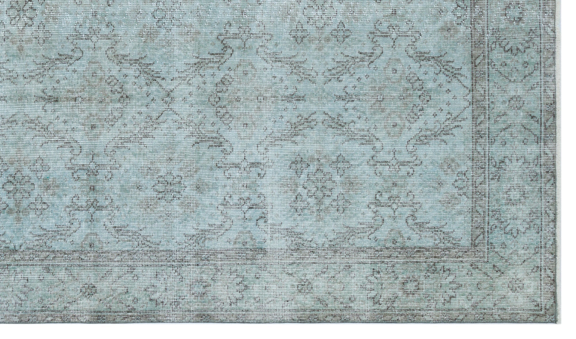 Atina 28856 Blue Vintage Wool Handmade Area Rug 5'7" x 9'7"