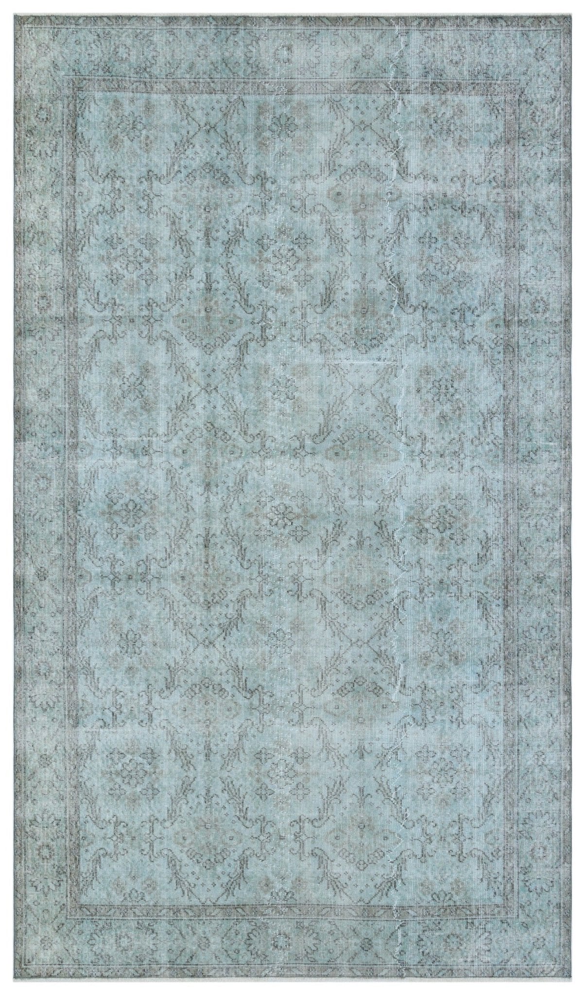 Atina 28856 Blue Vintage Wool Handmade Area Rug 5'7" x 9'7"