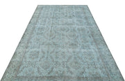 Atina 28856 Blue Vintage Wool Handmade Area Rug 5'7" x 9'7"